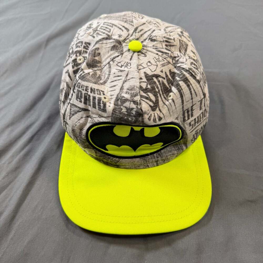 Batman Comic Print Neon Snapback Hat Cap YOUTH